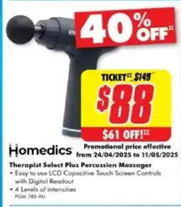 The Good Guys Therapist Select Plus Percussion Massager offer