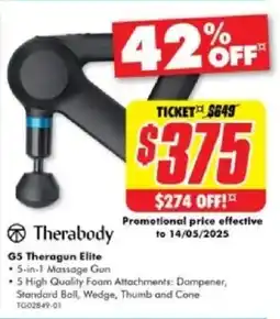 The Good Guys G5 Theragun Elite offer
