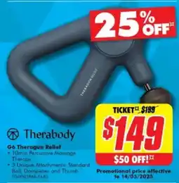 The Good Guys G6 Theragun Relief offer