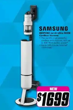 The Good Guys BESPOKE Jet Al Ultra 400W Cordless Vacuum offer