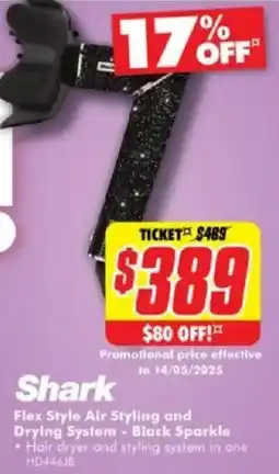 The Good Guys Flex Style Air Styling and Drying System - Black Sparkle offer