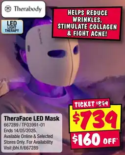 JB Hi-Fi TheraFace LED Mask offer