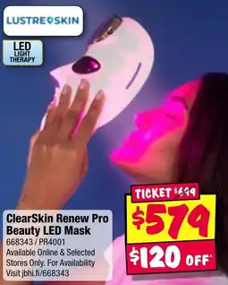 JB Hi-Fi ClearSkin Renew Pro Beauty LED Mask offer