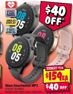 JB Hi-Fi Wave Smartwatch MP3 offer