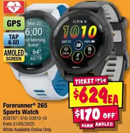 JB Hi-Fi Forerunner 265 Sports Watch offer
