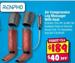 JB Hi-Fi Air Compression Leg Massager With Heat offer