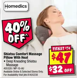 JB Hi-Fi Shiatsu Comfort Massage Pillow With Heat offer