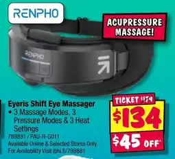 JB Hi-Fi Eyeris Shift Eye Massager offer