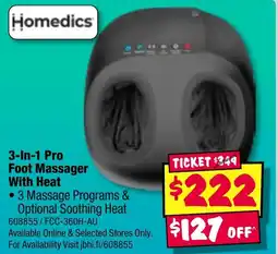 JB Hi-Fi 3-In-1 Pro Foot Massager offer