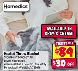 JB Hi-Fi Heated Throw Blanket offer
