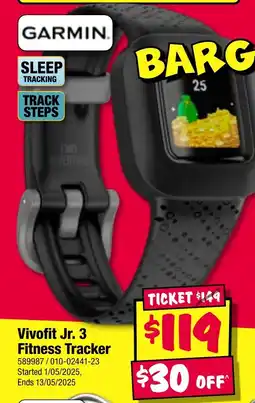 JB Hi-Fi Vivofit Jr. 3 Fitness Tracker offer