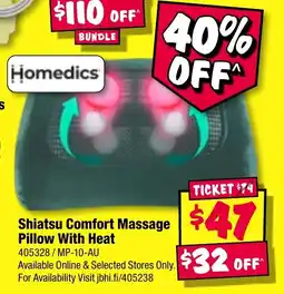 JB Hi-Fi Shiatsu Comfort Massage Pillow With Heat offer