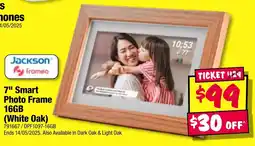 JB Hi-Fi 7 Smart Photo Frame 16GB (White Oak) offer