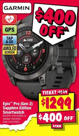 JB Hi-Fi Epix Pro (Gen 2) Sapphire Edition Smartwatch offer