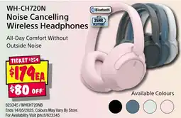 JB Hi-Fi WH-CH720N Noise Cancelling Wireless Headphones offer
