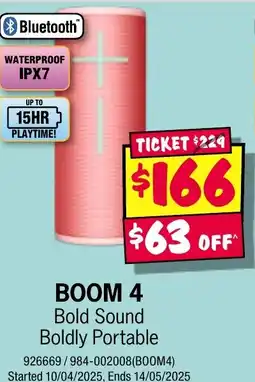 JB Hi-Fi BOOM 4 offer