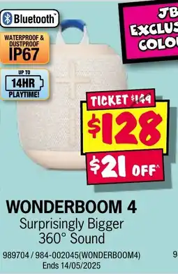 JB Hi-Fi WONDERBOOM 4 offer