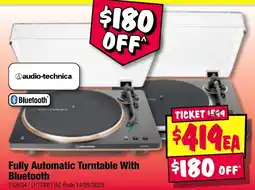 JB Hi-Fi Fully Automatic Turntable With Bluetooth offer