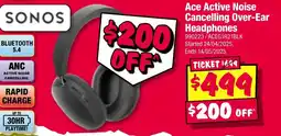 JB Hi-Fi Ace Active Noise Cancelling Over-Ear Headphones offer