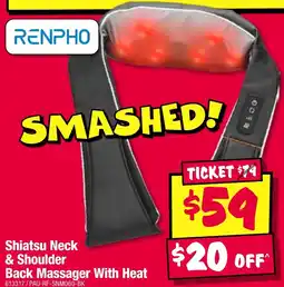 JB Hi-Fi Shiatsu Neck & Shoulder Back Massager With Heat offer