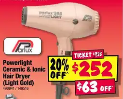 JB Hi-Fi Powerlight Ceramic & lonic Hair Dryer (Light Gold) offer
