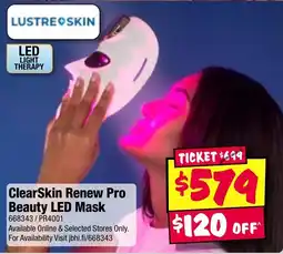 JB Hi-Fi ClearSkin Renew Pro Beauty LED Mask offer