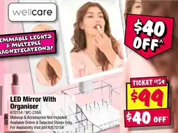 JB Hi-Fi LED Mirror With Organiser offer