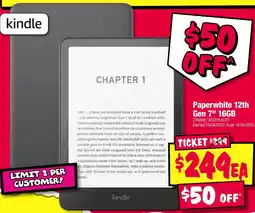 JB Hi-Fi Paperwhite 12th Gen 7 16GB offer