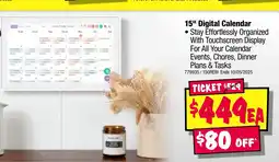 JB Hi-Fi 15" Digital Calendar offer