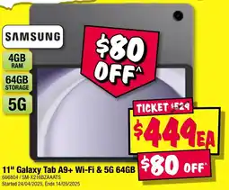 JB Hi-Fi 11" Galaxy Tab A9+ Wi-Fi offer