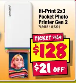 JB Hi-Fi Hi-Print 2x3 Pocket Photo Printer Gen 2 offer