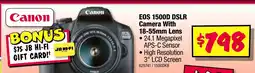 JB Hi-Fi EOS 1500D DSLR Camera With 18-55mm offer