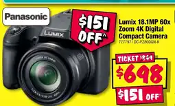 JB Hi-Fi Lumix 18.1MP 60x Zoom 4K Digital Compact Camera offer