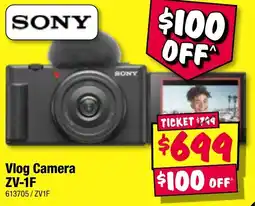 JB Hi-Fi Vlog Camera ZV-1F offer