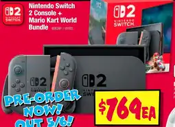 JB Hi-Fi Nintendo Switch 0-2 2 Console + Mario Kart World bundle offer
