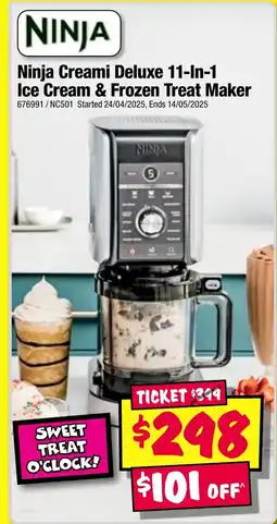JB Hi-Fi Ninja Creami Deluxe 11-In-1 Ice Cream & Frozen Treat Maker offer