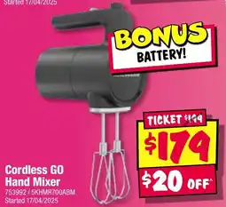 JB Hi-Fi Cordless GO Hand Mixer offer
