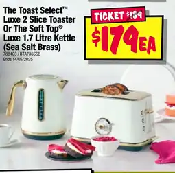 JB Hi-Fi The Toast Select Luxe 2 Slice Toaster Or The Soft Topettle (Sea Salt Brass) offer