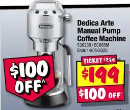 JB Hi-Fi Dedica Arte Manual Pump Coffee Machine offer