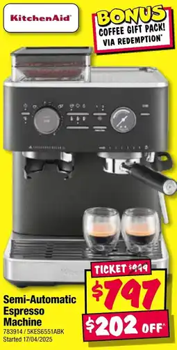 JB Hi-Fi Semi-Automatic Espresso Machine offer