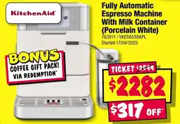 JB Hi-Fi Fully Automatic Espresso Machine With Milk Container (Porcelain White) offer