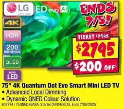 JB Hi-Fi 4K Quantum Dot Evo Smart Mini LED TV offer
