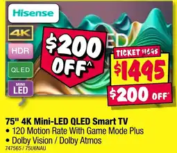 JB Hi-Fi 4K Mini-LED QLED Smart TV offer