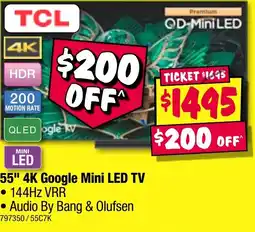 JB Hi-Fi 55 4k google mini led tv offer