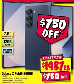 JB Hi-Fi Galaxy Z Fold6 256GB offer
