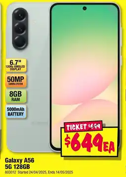 JB Hi-Fi Galaxy A56 5G 128GB offer