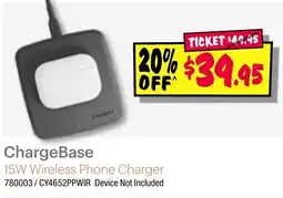JB Hi-Fi ChargeBase 15W Wireless Phone Charger offer