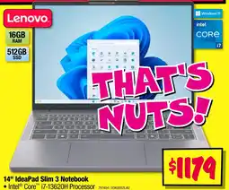 JB Hi-Fi IdeaPad Slim 3 Notebook offer