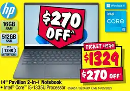 JB Hi-Fi Pavilion 2-In-1 Notebook offer
