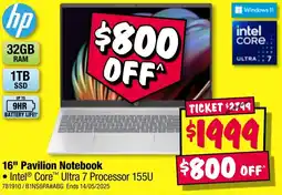 JB Hi-Fi Pavilion Notebook offer
